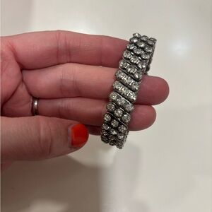 Elegant vintage rhinestone Silver Bracelet